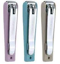 Chromeplated pedicure nail clipper with catcher, straight