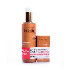 BEESLINE SUNTAN OIL GOLD + FREE TINTED SUNSCREEN