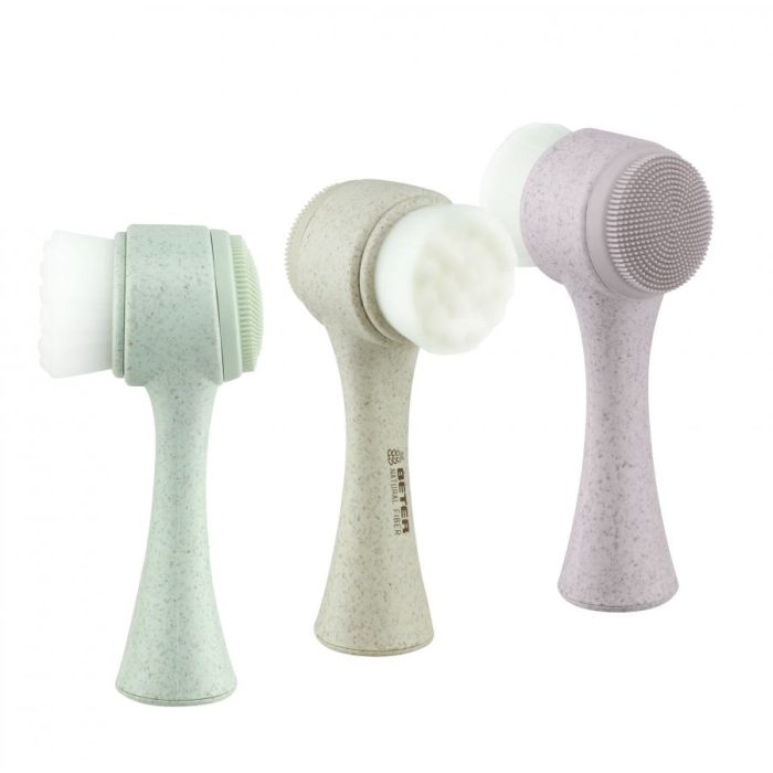 BETER 2 IN 1 NATURAL FIBER FACIAL BRUSH - 1 UNIT